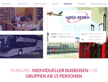 Tablet Screenshot of hoge-reisen.de